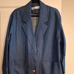 Zara Lightweight Denim Pantsuit